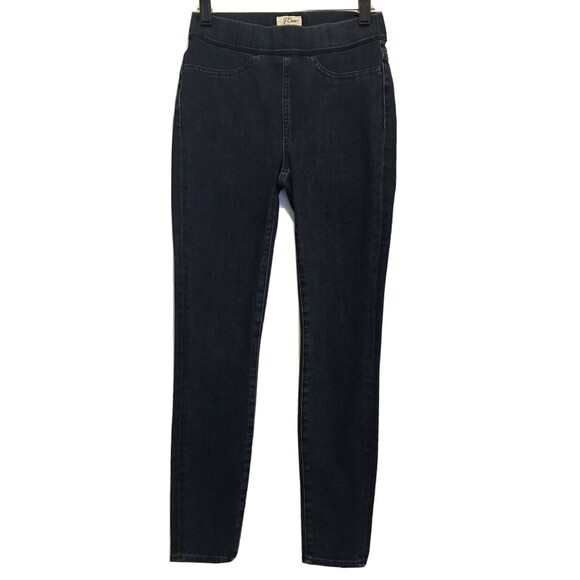 J. Crew womens Pull On Denim Leggings size 25 Indigo Navy Toothpick Jeans 25x27 - Picture 3 of 7